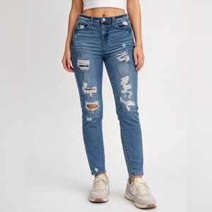 SO High Rise Mom Ripped Jeans, Woman’s 7 / 28